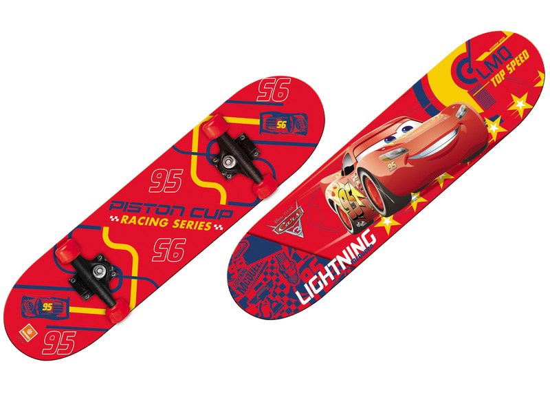Skateboard Funboard Deck Holzboard Komplett Kinder 71 cm Holz Disney Cars McQeen 
